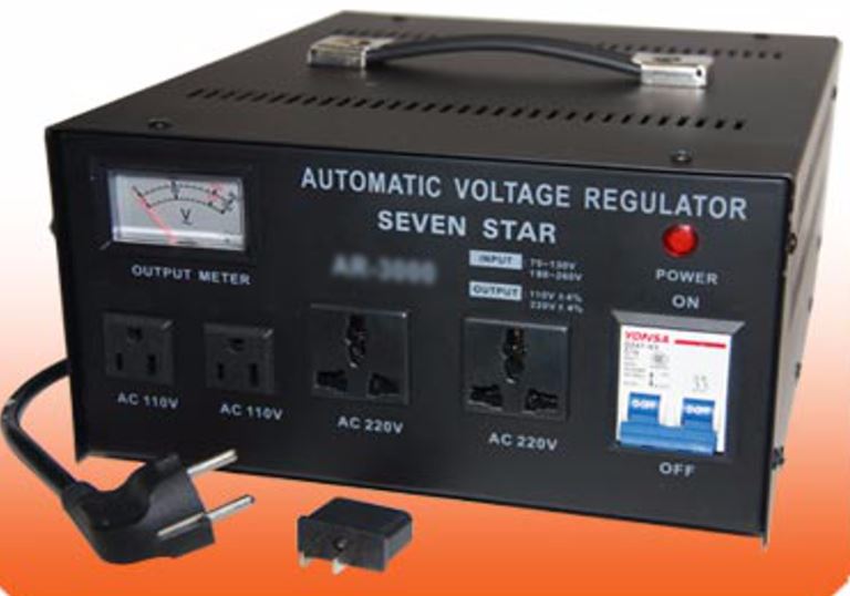 Simran AR-350 Voltage Regulator/Stabilizer with Built-In Step Up Down Voltage Transformer for AC 110 Volt to 220/240 Volt Worldwide Use 350 Watts 